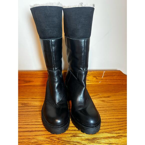 NWOB - Marc Fisher LTD Willoe Shearling Cuff | Mercari Marc Fisher LTD Willoe Size 6 Black Leather Boot rubber sole